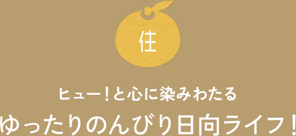 住 ヒュー！と心に染みわたる ゆったりのんびり日向ライフ！